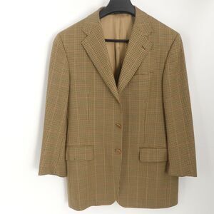 Faconnable Sport Coat Brown Houndstooth‎ Wool Cashmere Made in Italy 41R